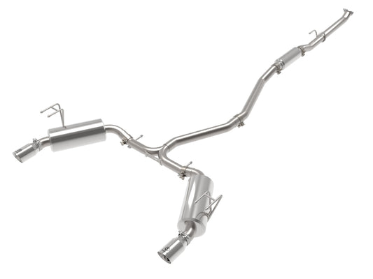 aFe POWER Takeda 2022 Honda Civic Stainless Steel Cat-Back Exhaust System w/ Polished Tip Precision R