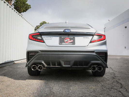 aFe POWER Takeda 3in to 2-1/2in 304 SS Cat-Back Exhaust w/ Polished Tips 22-23 Subaru WRX H4-2.4L(t) Precision R