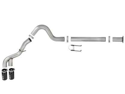 aFe Power 11-14 Ford F250/F350 6.7L Diesel Rebel XD 4in 409 SS DPF-Back Exhaust System - Black Tips Precision R