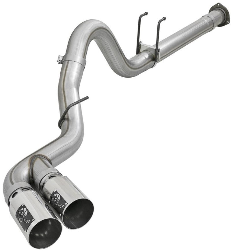 aFe Power 11-14 Ford F250/F350 6.7L Diesel Rebel XD 4in 409 SS DPF-Back Exhaust System - Pol Tips Precision R