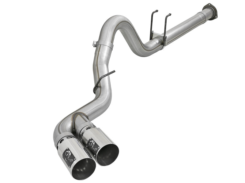 aFe Power 11-14 Ford F250/F350 6.7L Diesel Rebel XD 4in 409 SS DPF-Back Exhaust System - Pol Tips Precision R