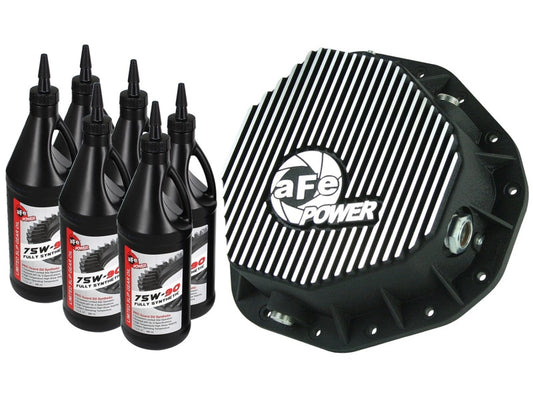 aFe Power Cover Rear Differential w/ 75W-90 Gear Oil Dodge Diesel Trucks 03-05 L6-5.9L Precision R