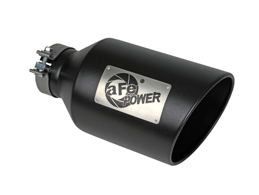 aFe Power MACH Force-Xp 409 Stainless Steel Clamp-on Exhaust Tip Black Precision R