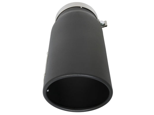 aFe Power MACH Force-Xp 5in In x 6in Out x 15in L Bolt-On 409 SS Exhaust Tip - Black Precision R