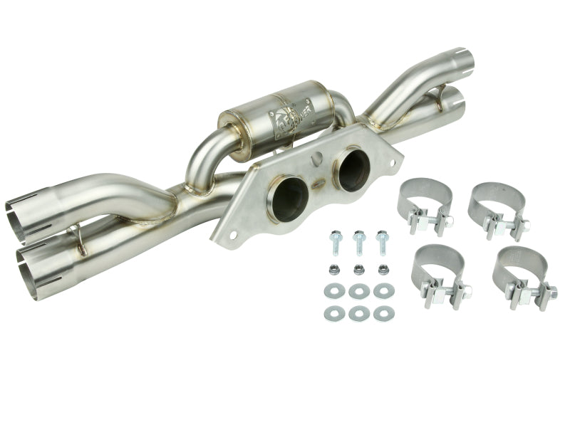 aFe Power MACHForce XP 304 Stainless Secondary Muffler Delete Pipe 14-19 Porsche 911 GT3 3.8L/4.0L Precision R