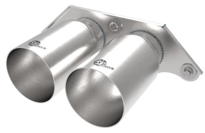 aFe Power Mach Force Xp 4in 304 SS Bolt-On Exhaust Tips Brushed 14-19 Porsche 911 GT3 3.8L/4.0L Precision R