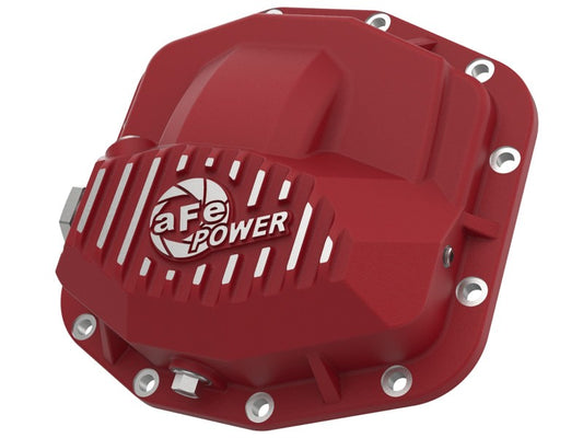 aFe Power Pro Series Front Differential Cover Red w/Machined Fins 18-19 Jeep JL (Dana M210) Precision R