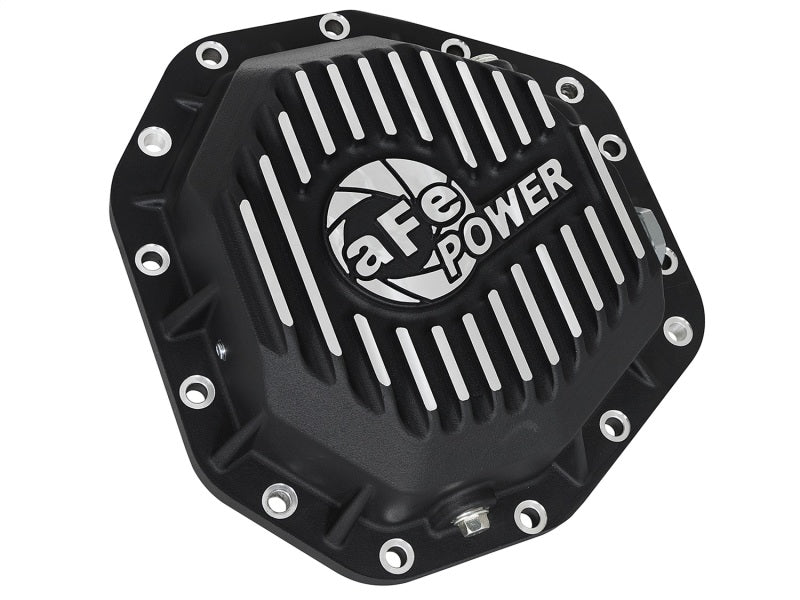 aFe Power Pro Series Rear Differential Cover Black w/Machined Fins 17-19 Ford Diesel Trucks V8-6.7L Precision R