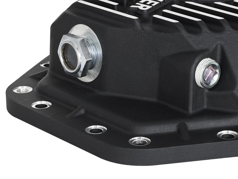 aFe Power Pro Series Rear Differential Cover Black w/Machined Fins 17-19 Ford Diesel Trucks V8-6.7L Precision R