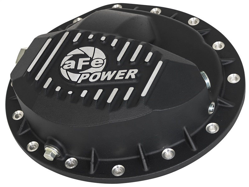 aFe Power Pro Series Rear Differential Cover Black w/ Machined Fins 99-13 GM Trucks (GM 9.5-14) Precision R