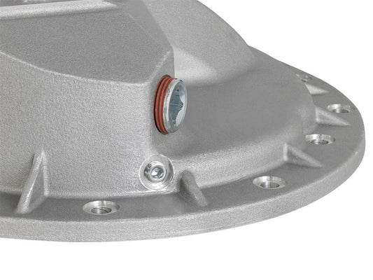 aFe Power Rear Differential Cover Raw w/Machined Fins Street Ser. 16-17 Nissan Titan XD (AAM 9.5-14) Precision R