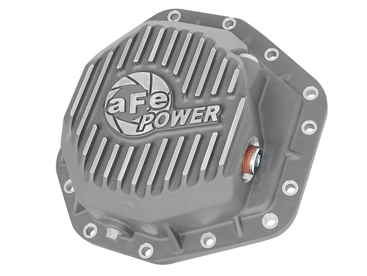 aFe Power Street Ser Rear Diff Cover Raw w/Mach Fin 2017 Ford Diesel Trucks V8-6.7L(td) Dana M275-14 Precision R