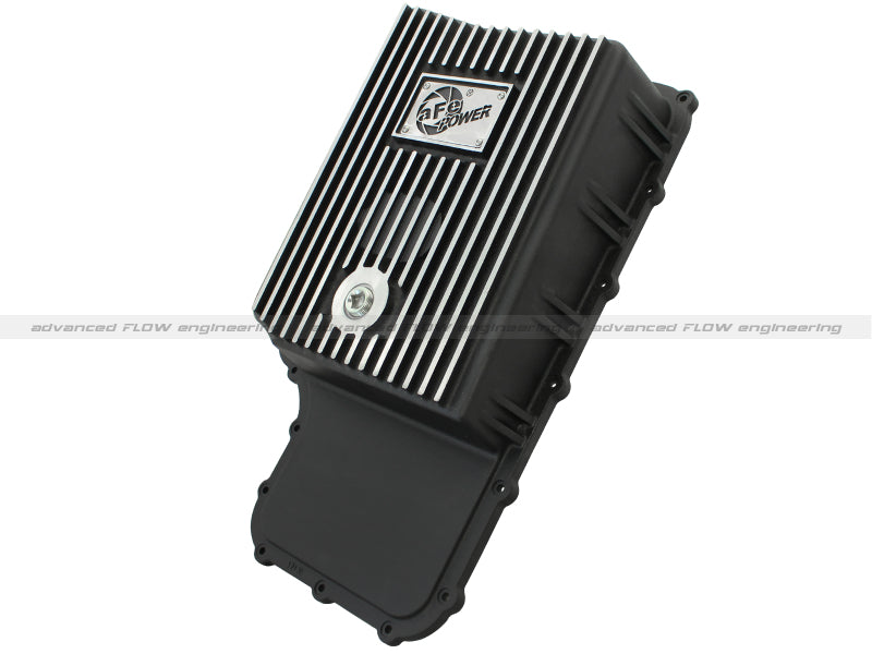 aFe Power Transmission Pan Black Machined 11-14 Ford 6R140 Trucks V8 6.7L (td) Precision R