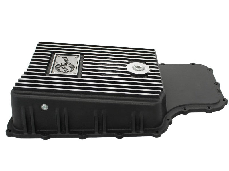 aFe Power Transmission Pan Black Machined 11-14 Ford 6R140 Trucks V8 6.7L (td) Precision R