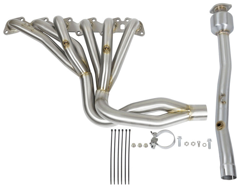 aFe Power Twisted Steel Long Tube Header & Connection Pipes (Street Series) 01-16 Nissan Patrol Precision R