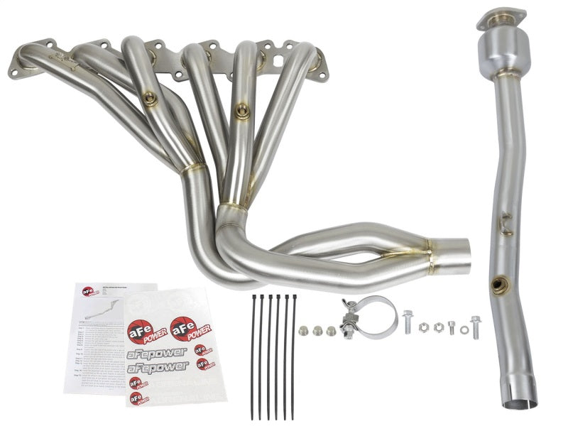 aFe Power Twisted Steel Long Tube Header & Connection Pipes (Street Series) 01-16 Nissan Patrol Precision R