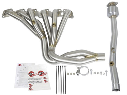 aFe Power Twisted Steel Long Tube Header & Connection Pipes (Street Series) 01-16 Nissan Patrol Precision R