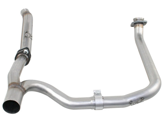 aFe Power Twisted Steel Loop Delete D/P & Y-Pipe SS 2in/2.5in 12-14 Jeep Wrangler (JK) V6 3.6L Precision R