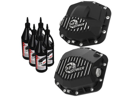 aFe Pro Series Front and Rear Diff Cover Kit w/ Oil 2018+ Jeep Wrangler (JL) V6 3.6L (Dana M220) Precision R