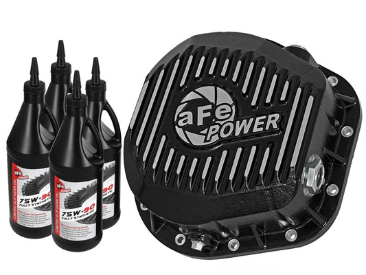 aFe Pro Series Rear Diff Cover Kit Black w/ Gear Oil 86-16 Ford F-250/F-350 V8 7.3L/6.0L/6.4L/6.7L Precision R