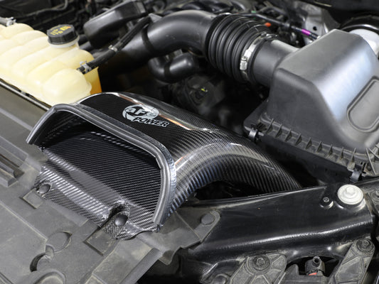 aFe Quantum Cold Air Intake System Scoop 18-20 Ford F150 EcoBoost V6-3.5L/2.7L - Carbon Fiber Precision R