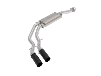 aFe Rebel 3in 409 SS Cat-Back Exhaust 2021 Ford F-150 V6 2.7L/3.5L (tt)/V8 5.0L w/ Black Tips Precision R