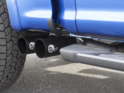 aFe Rebel 3in 409 SS Cat-Back Exhaust 2021 Ford F-150 V6 2.7L/3.5L (tt)/V8 5.0L w/ Black Tips Precision R