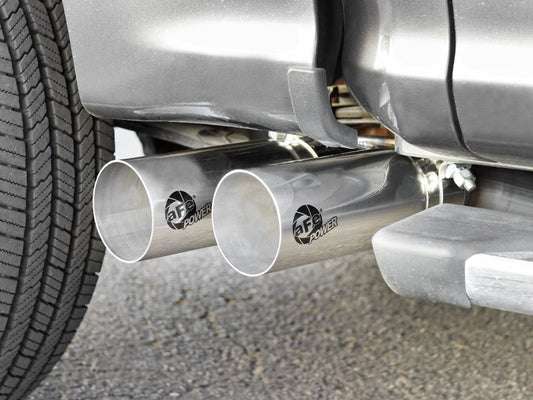 aFe Rebel 3in 409 SS Cat-Back Exhaust 2021 Ford F-150 V6 2.7L/3.5L (tt)/V8 5.0L w/ Polished Tips Precision R