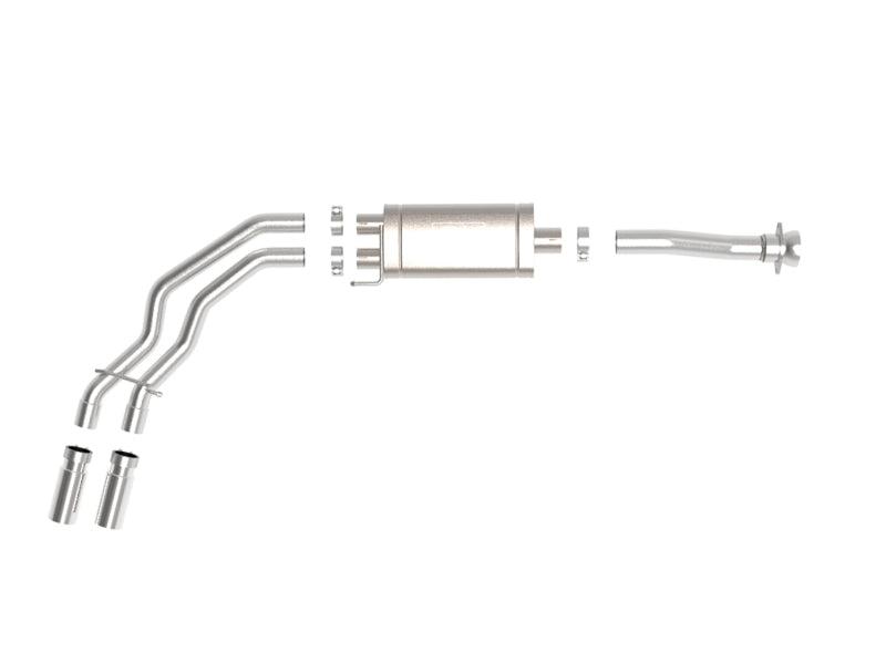 aFe Rebel 3in 409 SS Cat-Back Exhaust 2021 Ford F-150 V6 2.7L/3.5L (tt)/V8 5.0L w/ Polished Tips Precision R