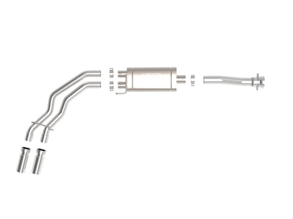 aFe Rebel 3in 409 SS Cat-Back Exhaust 2021 Ford F-150 V6 2.7L/3.5L (tt)/V8 5.0L w/ Polished Tips Precision R