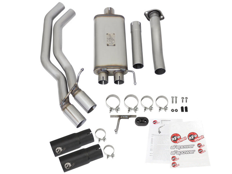 aFe Rebel Exhausts 3in SS Cat-Back 15-16 Ford F-150 EcoBoost V6 2.7/3.5L V8 5.0L w/ Black Tips Precision R