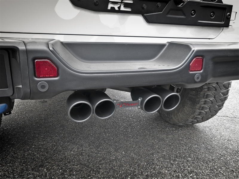 aFe Rebel Series 2.5in. 304 SS C/B Exhaust System 2018 Jeep Wrangler (JL) V6-3.6L - Black Tip Precision R