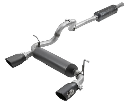 aFe Rebel Series 2.5in 304 SS Cat-Back Exhaust w/ Black Tips 2018+ Jeep Wrangler (JL) V6 3.6L Precision R