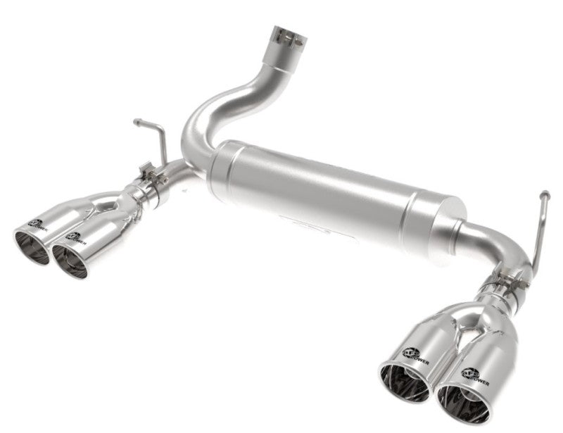 aFe Rebel Series 2.5in 409 SS Axle-Back Exhaust Polished 07-18 Jeep Wrangler (JK) V6-3.6L/3.8L Precision R