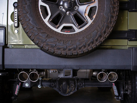 aFe Rebel Series 2.5in 409 SS Axle-Back Exhaust Polished 07-18 Jeep Wrangler (JK) V6-3.6L/3.8L Precision R