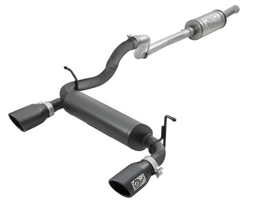 aFe Rebel Series 2.5in 409 SS Cat-Back Exhaust System w/ Black Tips Jeep Wrangler (JL) 2018 V6 3.6L Precision R