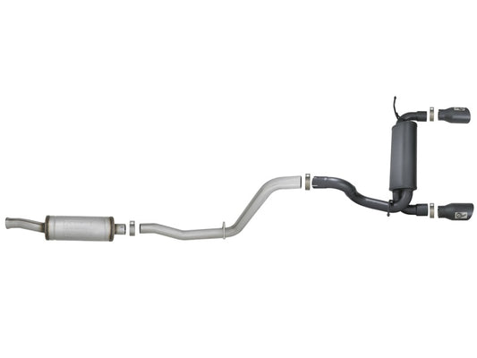 aFe Rebel Series 2.5in 409 SS Cat-Back Exhaust System w/ Black Tips Jeep Wrangler (JL) 2018 V6 3.6L Precision R