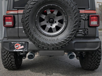 aFe Rebel Series 2.5in 409 SS Cat-Back Exhaust w/ Black Tips 18-19 Jeep Wrangler (JL) V6 3.6L Precision R