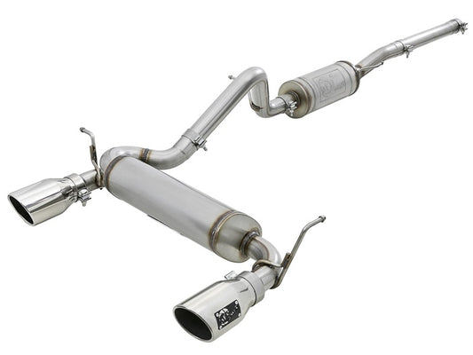 aFe Rebel Series 2.5in 409 SS Cat-Back Exhaust w/ Polished Tips 07+ Jeep Wrangler (JK) V6 3.6L/3.8L Precision R