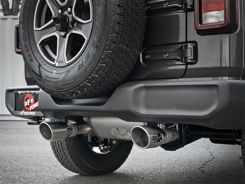 aFe Rebel Series 2.5in 409 SS Cat-Back Exhaust w/ Polished Tips 2018+ Jeep Wrangler (JL) V6 3.6L Precision R