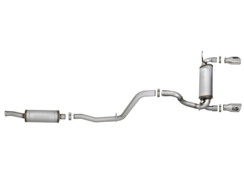 aFe Rebel Series 2.5in 409 SS Cat-Back Exhaust w/ Polished Tips 2018+ Jeep Wrangler (JL) V6 3.6L Precision R