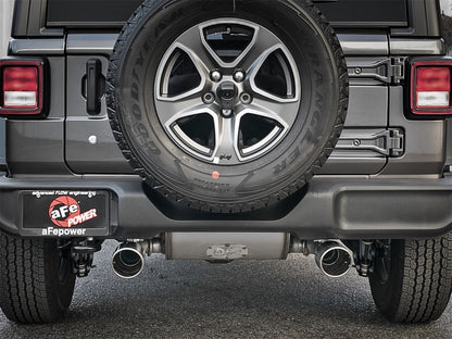 aFe Rebel Series 2.5in 409 SS Cat-Back Exhaust w/ Polished Tips 2018+ Jeep Wrangler (JL) V6 3.6L Precision R