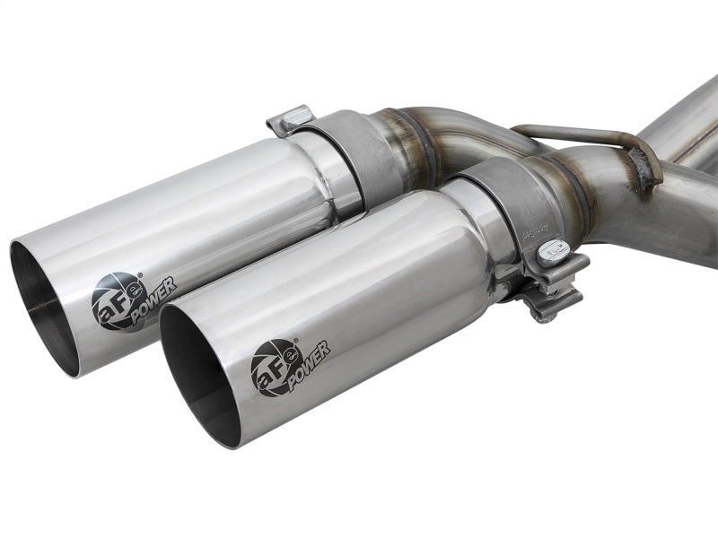 aFe Rebel Series 3in. to 2.5in. 409 SS C/B Exhaust 11-14 Ford F-150 V6-3.5L (tt) - Polished Tip Precision R