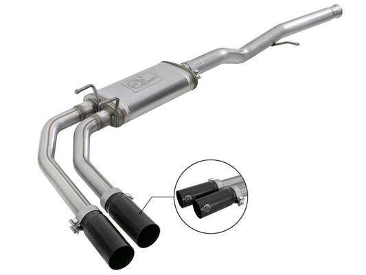 aFe Rebel Series 3in to 2.5in 409 SS Cat-Back Exhaust w/ Black Tips 09-18 GM Silverado/Sierra 5.4L Precision R