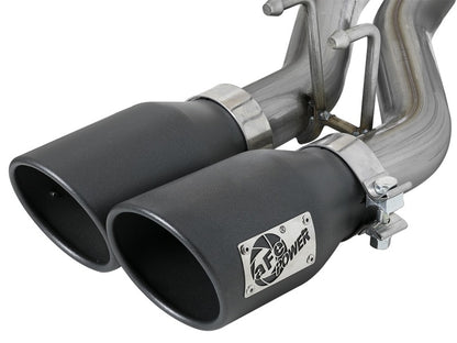 aFe Rebel Series Cat-Back 2.5in Dual Center Exit SS Exhaust w/ Black Tips 07-14 Jeep Wrangler V6 Precision R