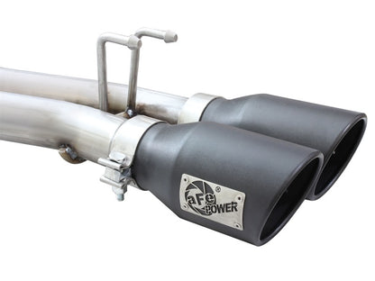 aFe Rebel Series Cat-Back 2.5in Dual Center Exit SS Exhaust w/ Black Tips 07-14 Jeep Wrangler V6 Precision R