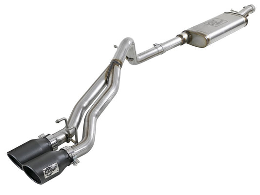 aFe Rebel Series Cat-Back 2.5in Dual Center Exit SS Exhaust w/ Black Tips 07-14 Jeep Wrangler V6 Precision R