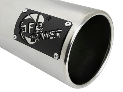 aFe SATURN 4S 4in SS Intercooled Exhaust Tip - Polished 4in In x 5in Out x 12in L Bolt-On Precision R