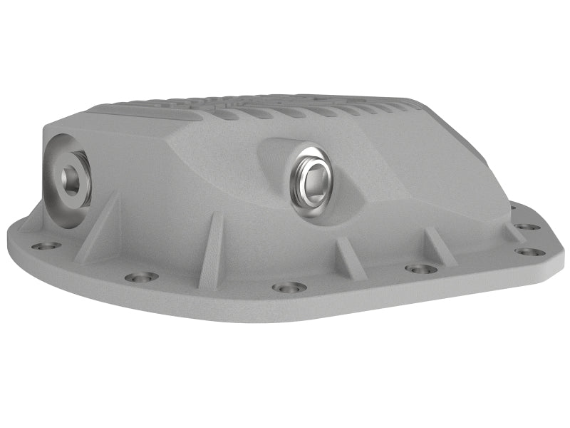 aFe Street Series Rear Differential Cover Raw w/ Machined Fins 01-18 GM Diesel Trucks V8-6.6L (td) Precision R