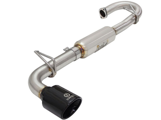 aFe Takeda 11-16 Scion TC 2.5L 2 1/4-2 1/2in Stainless Steel Axle-Back Exhaust w/Black Tip Precision R